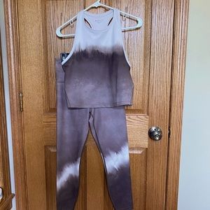 Athleta crop tank and legging set New size small
